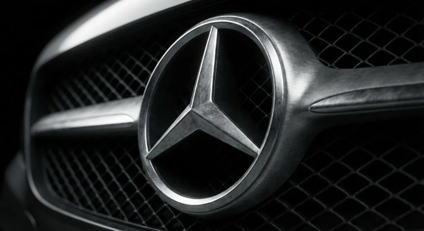 Forum Mercedes : les meilleures communautés francophones Gros plan sur le logo emblématique de l'étoile Mercedes-Benz